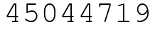Число 45044719.