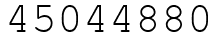 Число 45044880.