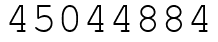 Число 45044884.