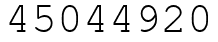 Число 45044920.