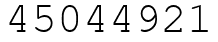 Число 45044921.