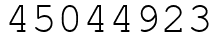 Число 45044923.
