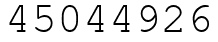Число 45044926.