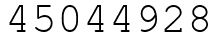 Число 45044928.