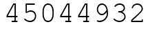 Число 45044932.
