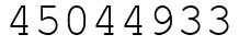 Число 45044933.