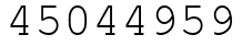 Число 45044959.