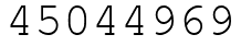 Число 45044969.