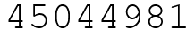 Число 45044981.