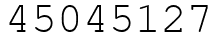 Число 45045127.