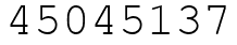 Число 45045137.