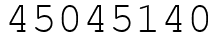 Число 45045140.