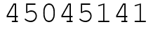 Число 45045141.