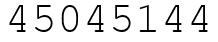 Число 45045144.