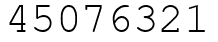 Число 45076321.