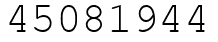 Число 45081944.