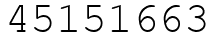 Число 45151663.