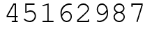 Число 45162987.