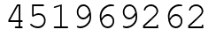 Число 451969262.