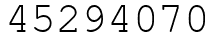 Число 45294070.