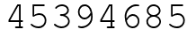 Число 45394685.