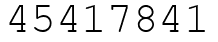 Число 45417841.
