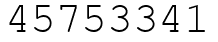 Число 45753341.