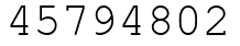 Число 45794802.