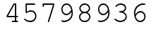 Число 45798936.