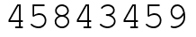 Число 45843459.