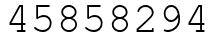 Число 45858294.
