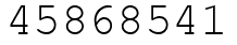 Число 45868541.