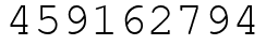 Число 459162794.