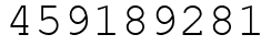 Число 459189281.
