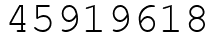 Число 45919618.