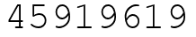 Число 45919619.