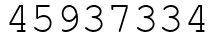 Число 45937334.
