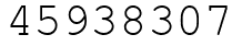 Число 45938307.