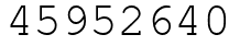 Число 45952640.