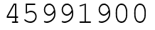 Число 45991900.