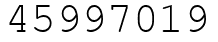 Число 45997019.