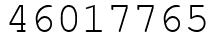 Число 46017765.