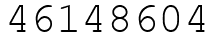 Число 46148604.