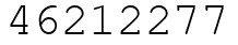 Число 46212277.