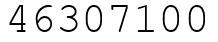 Число 46307100.