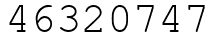 Число 46320747.