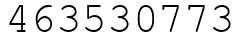 Число 463530773.