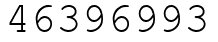 Число 46396993.