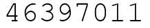 Число 46397011.