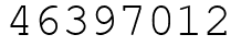 Число 46397012.